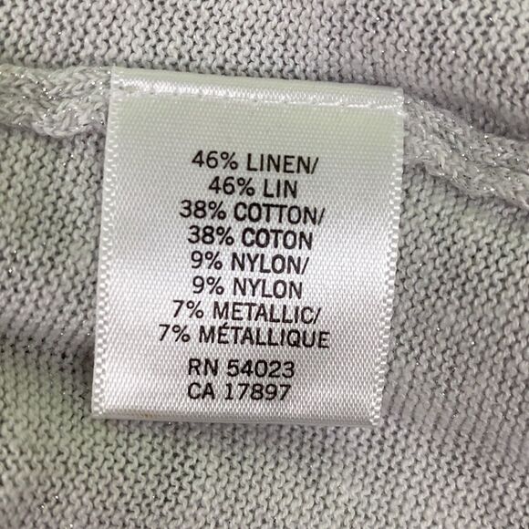 Banana Republic Factory Linen Metallic Long Sleeve Top - Picture 8 of 8